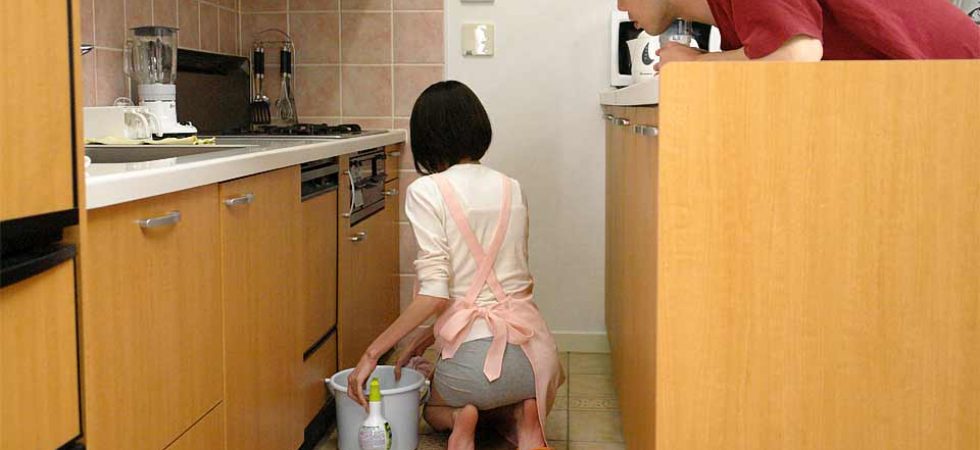 Slim cleaning lady likes a good fuck session