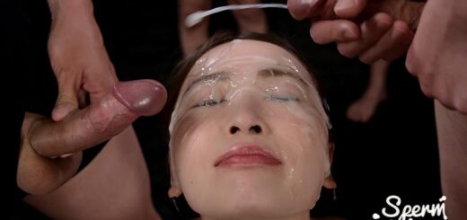 Kyoko Gouda's Sticky Bukkake Facial - Facial Bukkake